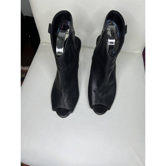 Blondo Women's Genuine Leather Open Toe Ankle High Heel Booties Black Size 11 - Picture 3 of 8